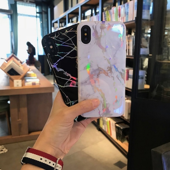 NEW iPhone Max/XR/X/XS/7/8/Plus Glossy Marble case - Picture 2 of 7